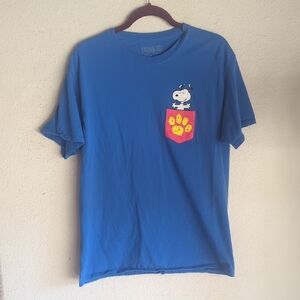 Peanuts Blue Graphic Tee From Knotts Berry Farm 2022